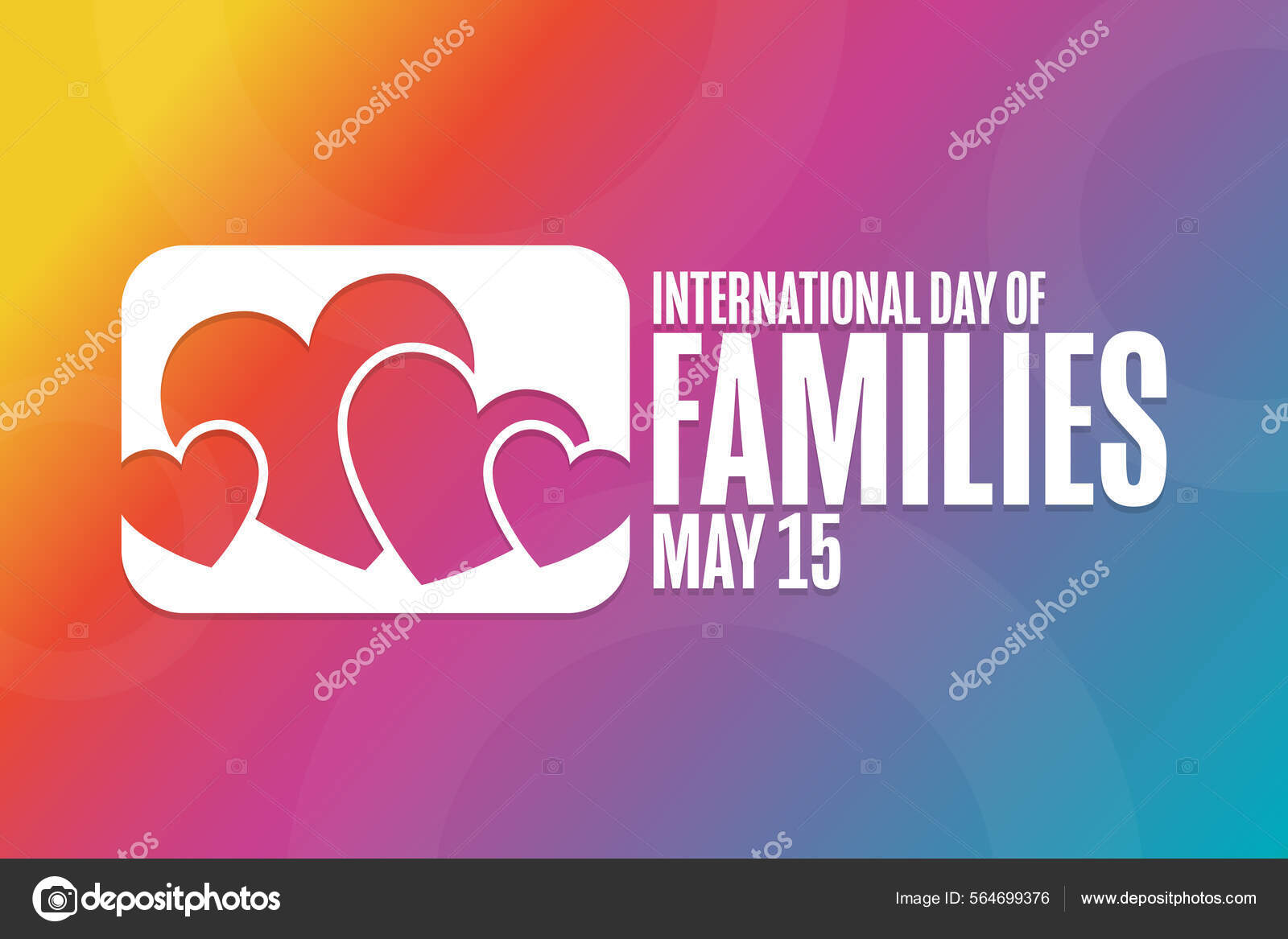 International Day Families May Holiday Concept Template Background.