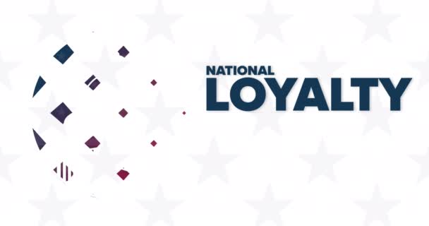 National Loyalty Day. May 1. Flat holiday animation. Motion graphic design. 4K, HD loop footage. — Wideo stockowe