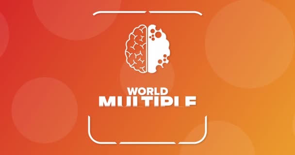 World Multiple Sclerosis Day. 30 May. Flat holiday animation. Motion graphic design. 4K, HD loop footage. — Video