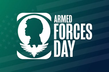 Silahlı Kuvvetler Günü. Tatil konsepti. Arkaplan, afiş, kart, yazılı poster şablonu. Vektör EPS10 illüstrasyonu.