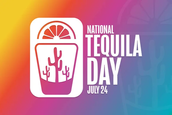 Dia Nacional Tequila Julho Conceito Férias Modelo Para Fundo Banner — Vetor de Stock