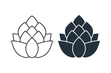 Hop. Simple icon set. Flat style element for graphic design. Vector EPS10 illustration