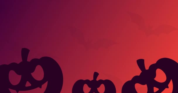 Fijne Halloween Vlakke Vakantie Animatie Bewegend Grafisch Ontwerp Lusbeelden — Stockvideo