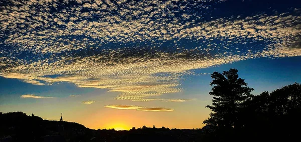 Beautiful Sunset Ilmenau Thuringia — Stock Photo, Image