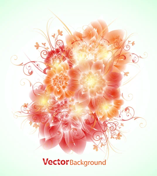 Fondo abstracto floral — Vector de stock