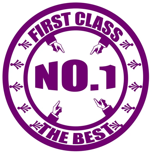 No.1 first class — Stock Vector