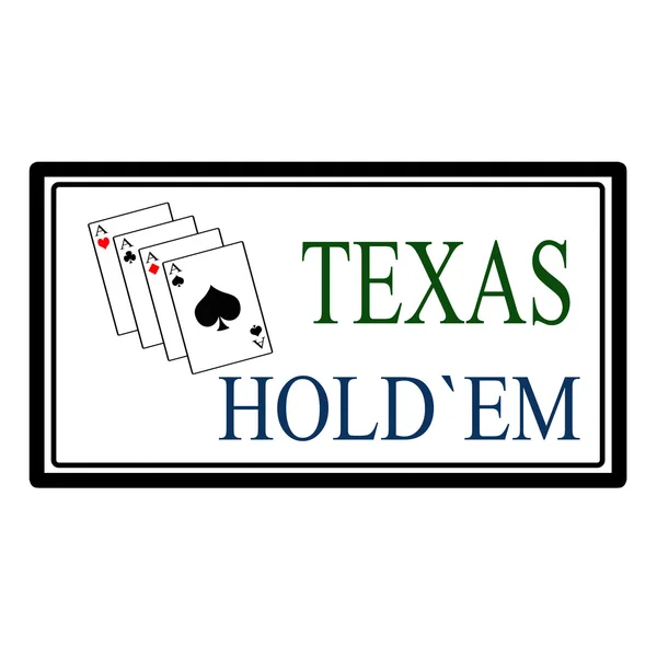Texas hold em — Stock Vector