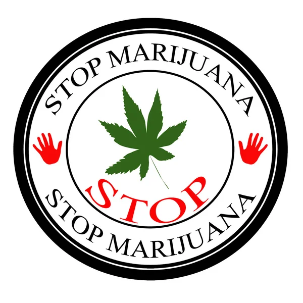Marihuana stoppen — Stockvektor