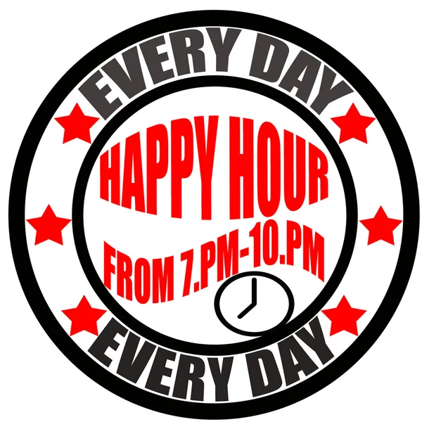 Happy hour — Stockový vektor