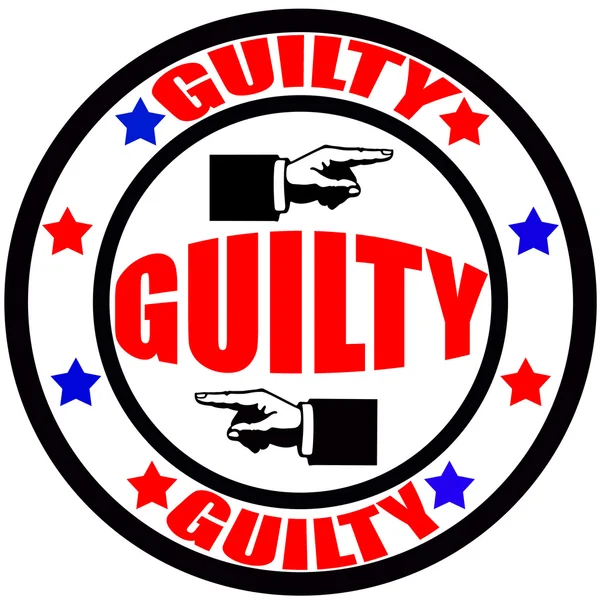 Guilty — Stockový vektor