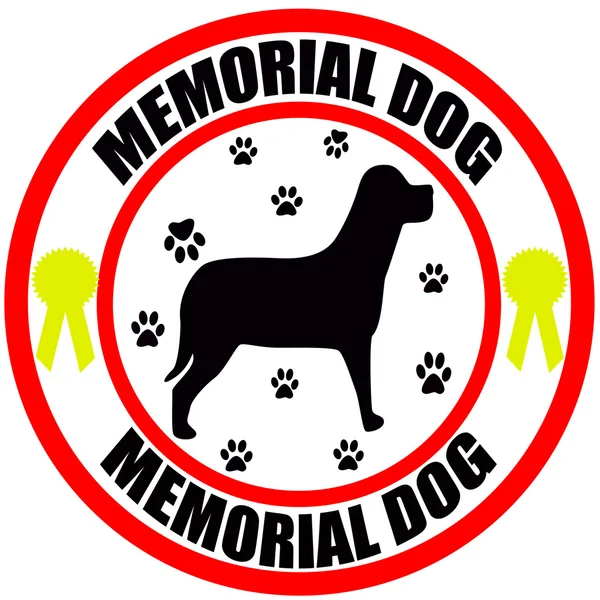 Cão memorial — Vetor de Stock