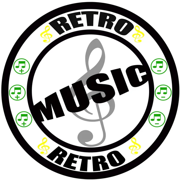Muzică retro — Vector de stoc