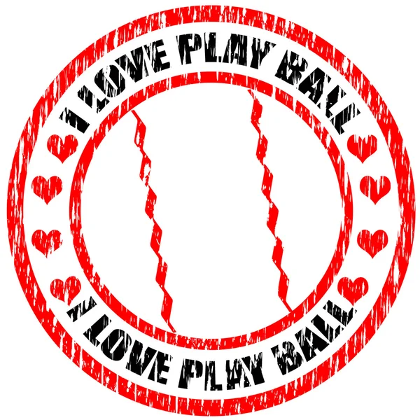 I love play ball — Stock Vector