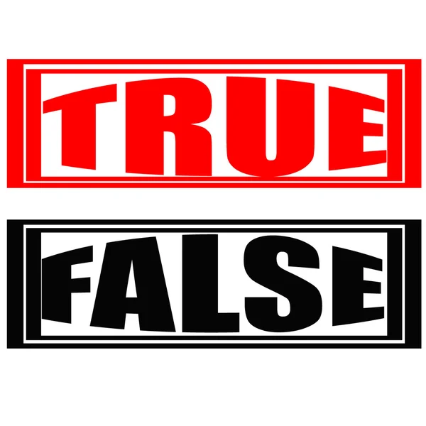 True および false — ストックベクタ