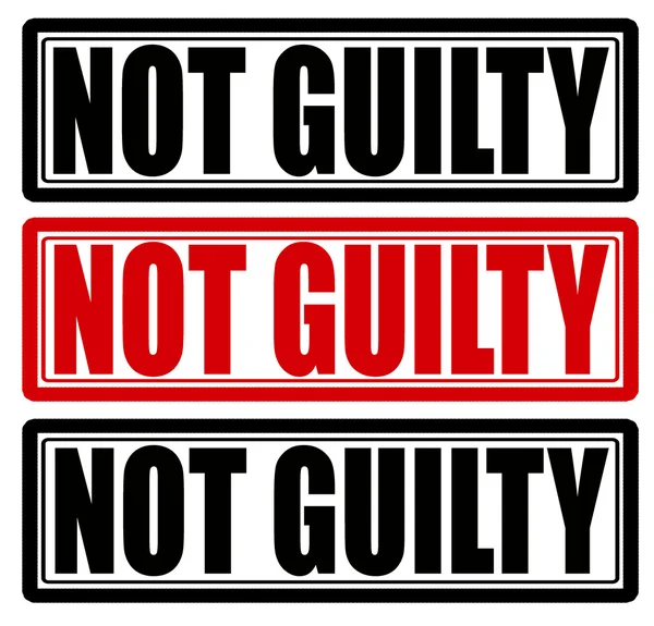 Not guilty — Stock Vector