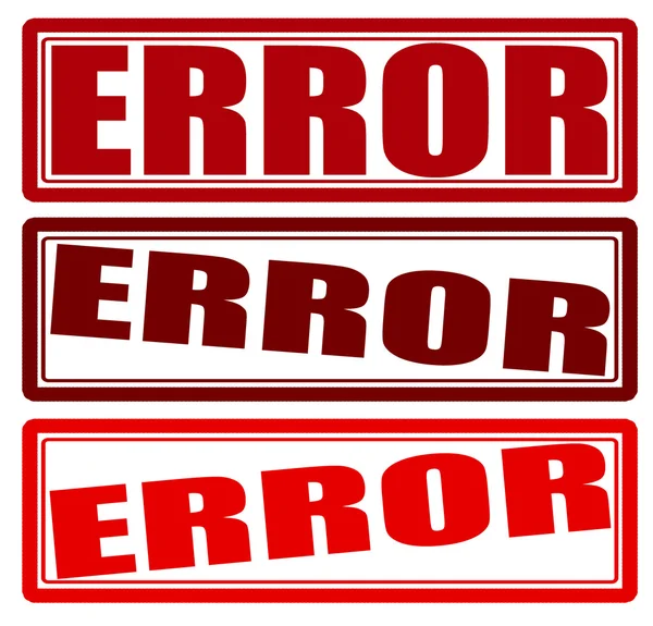 Error — Stock Vector