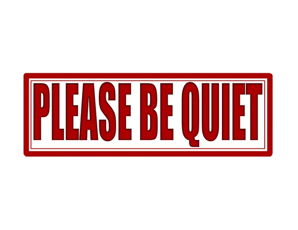 Please be quiet — Stock Vector