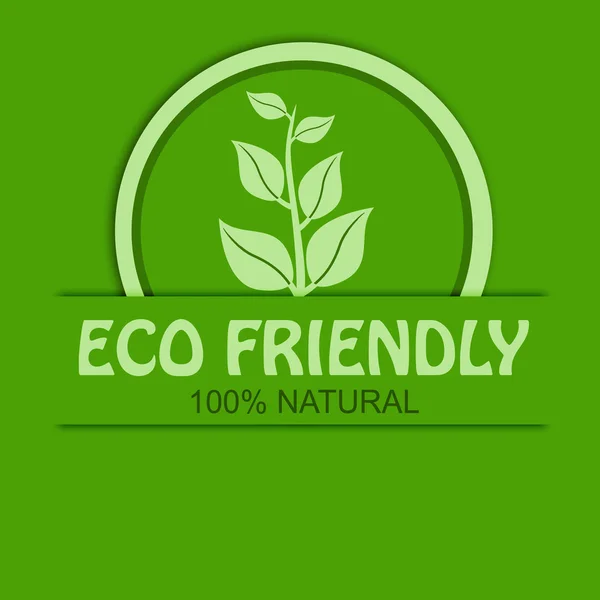 Eco vriendelijk, 100 procent natuurlijke achtergrond — Stockvector