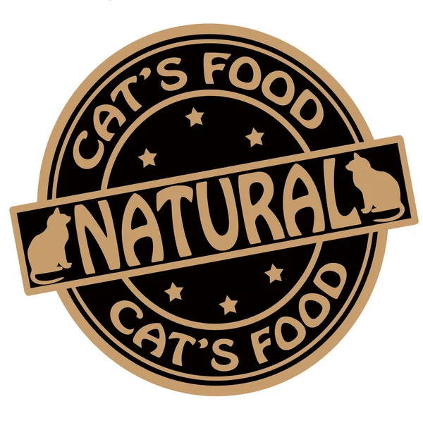 Comida natural de gato — Vetor de Stock