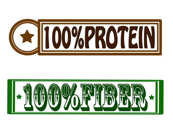 Protein and Fiber — Stock Vector