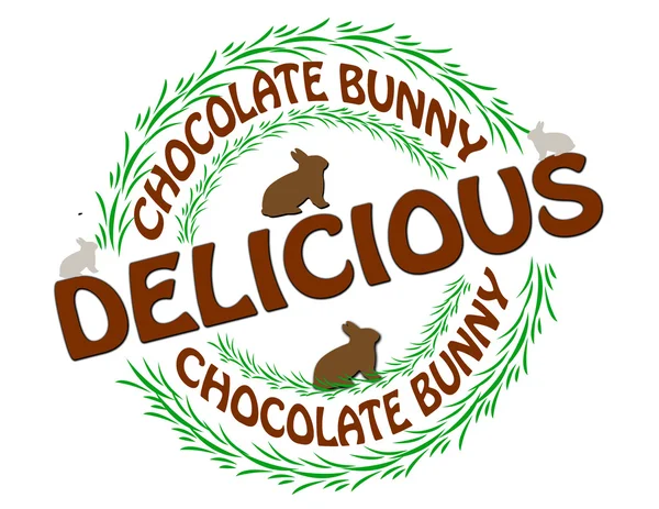 Chocolate bunny — Stock Vector