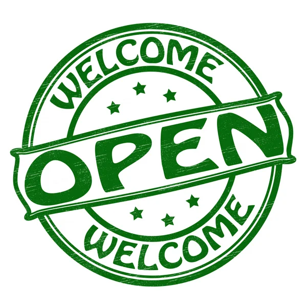Bienvenue ouvert — Image vectorielle