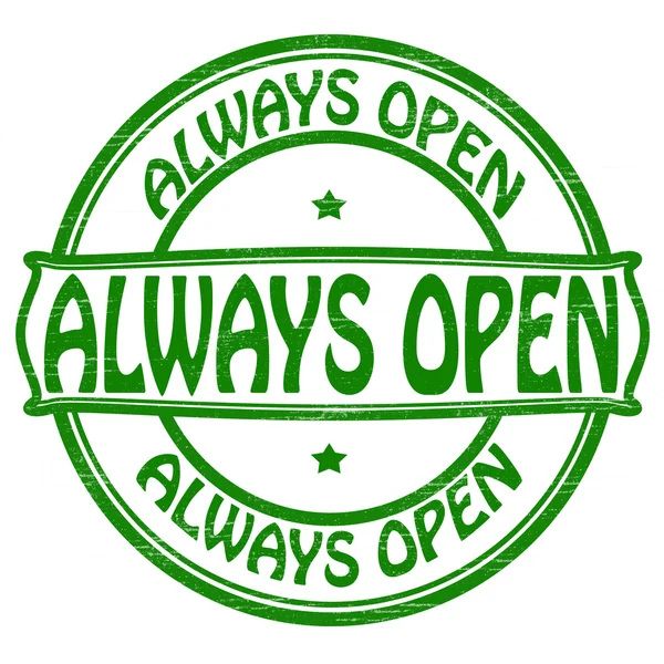 Always open — Stock Vector