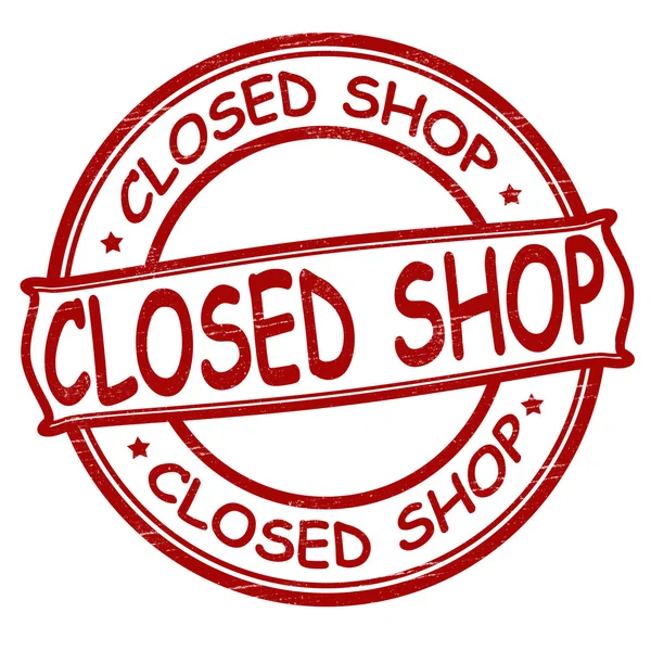 Closed shop — Stockvector