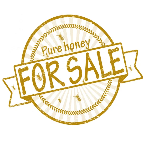 Pure honey for sale — Stock Vector