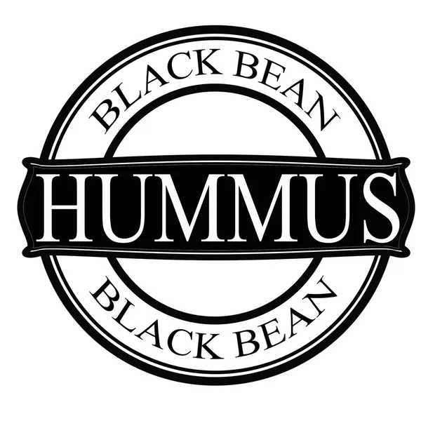Hummus de frijol negro — Archivo Imágenes Vectoriales