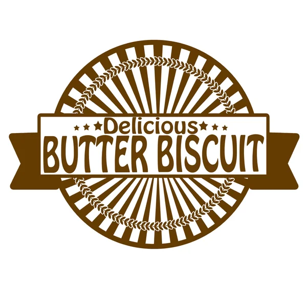 Butter biscuit — Stock Vector