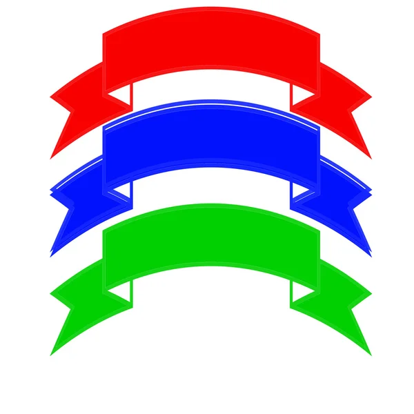 Trois bandes de couleurs différentes — Image vectorielle