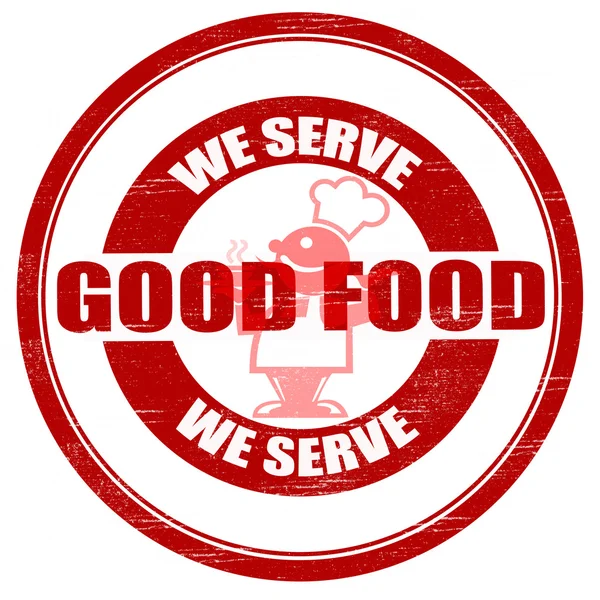 We serve good food — Stock Vector