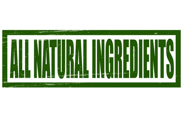 All natural ingredients — Stock Vector
