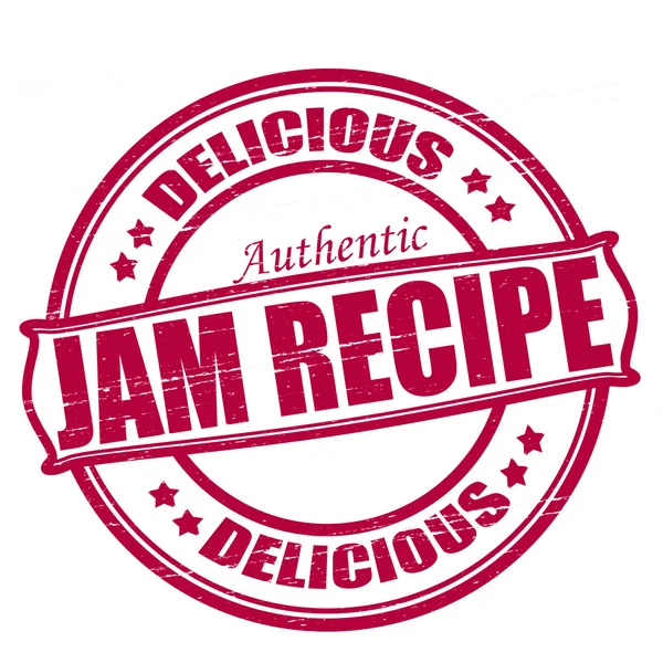 Jam recipe — Stock Vector