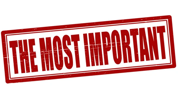 The most important — Stock Vector