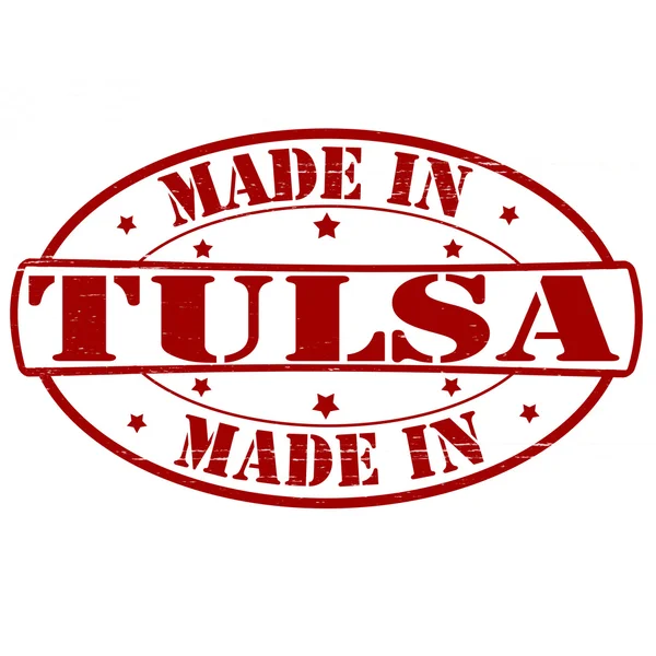 Fabricado en Tulsa — Archivo Imágenes Vectoriales