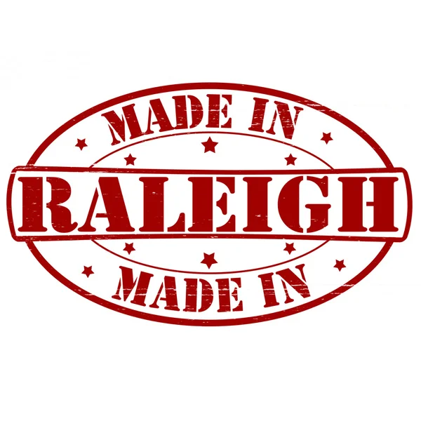 Fabricado en Raleigh — Archivo Imágenes Vectoriales