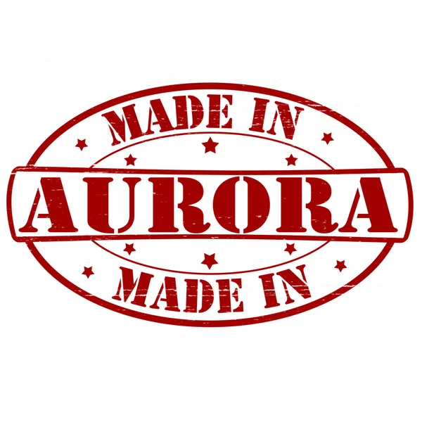 Fabricado en Aurora — Archivo Imágenes Vectoriales