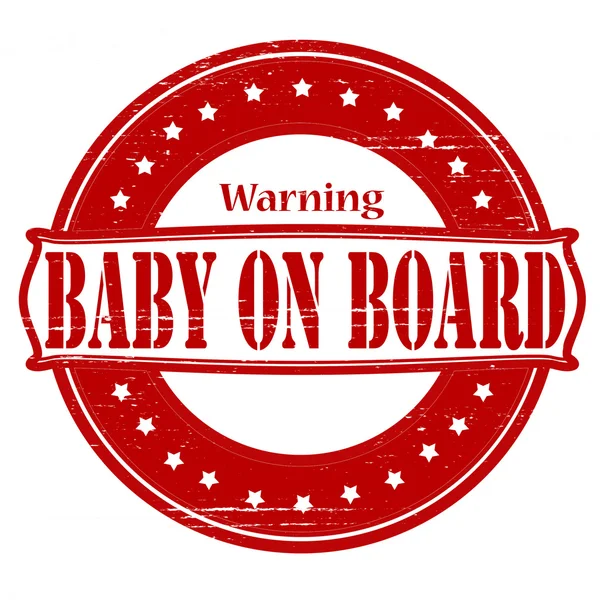 Baby aan boord — Stockvector