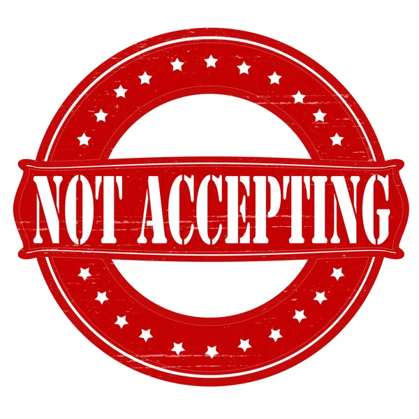 Not accepting — Stock Vector