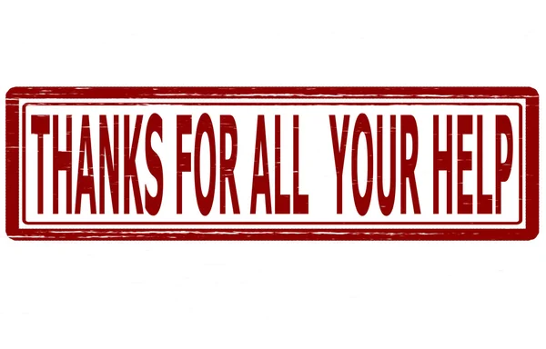 Thanks for all your help — Stock Vector