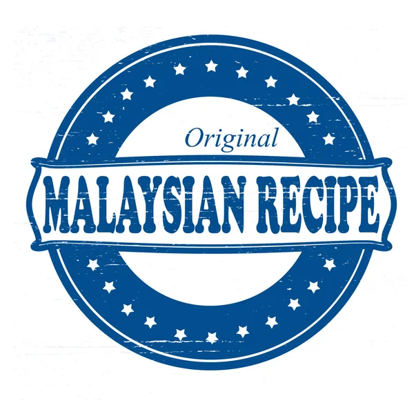 Malaysian recipe — Stock Vector