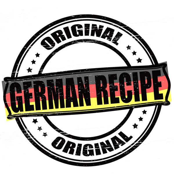 German recipe — Stock Vector