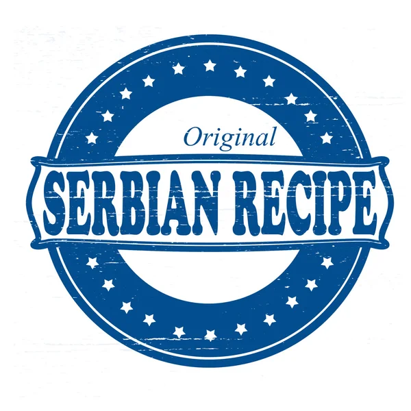 Serbisches Rezept — Stockvektor
