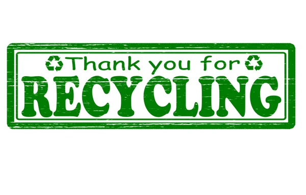Děkujeme vám za recyklaci — Stockový vektor