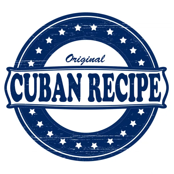 Original Cuban recipe — Stock Vector