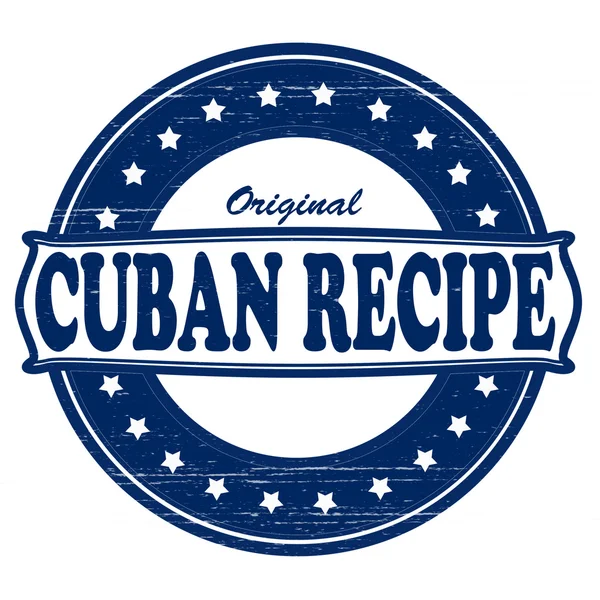 原来的古巴食谱 — 图库矢量图片