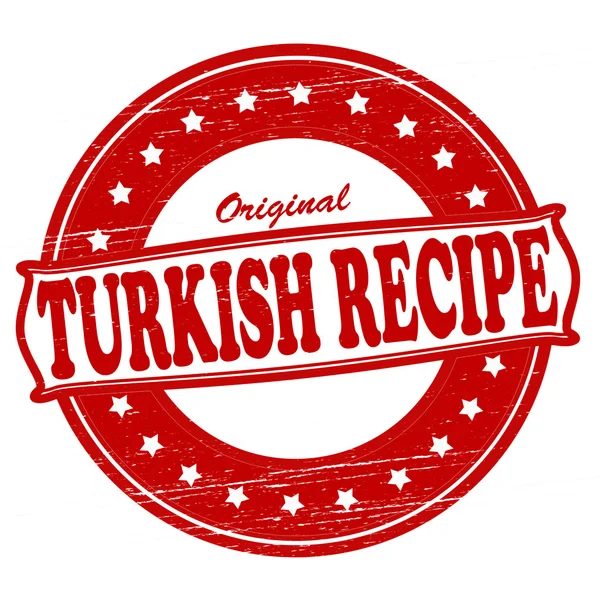 Turkish recipe — Stock Vector