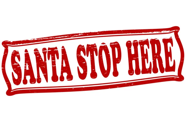 Santa Stop ici — Image vectorielle